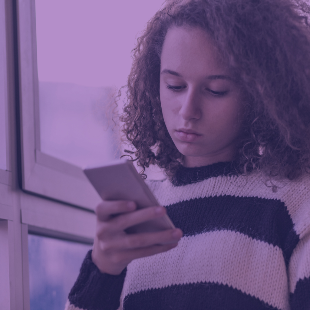 young girl on a cellphone
