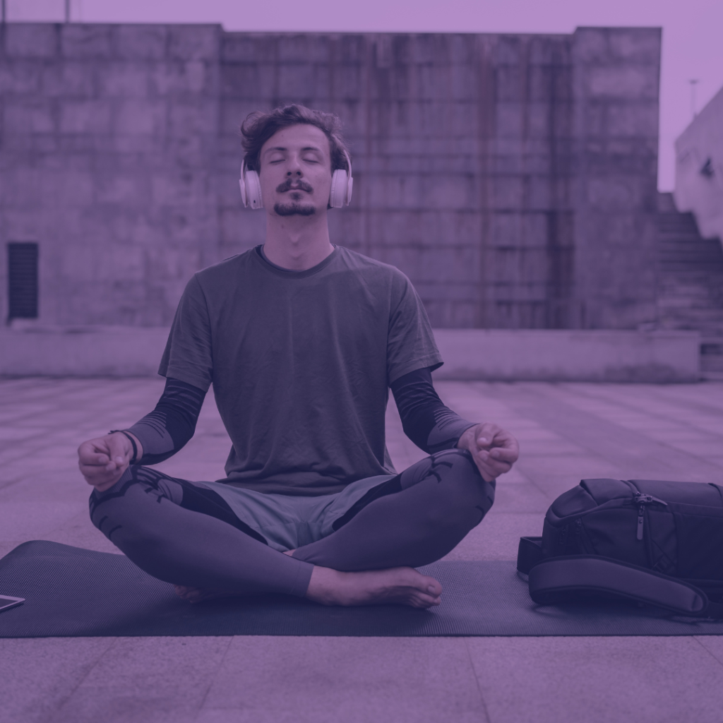 man meditating
